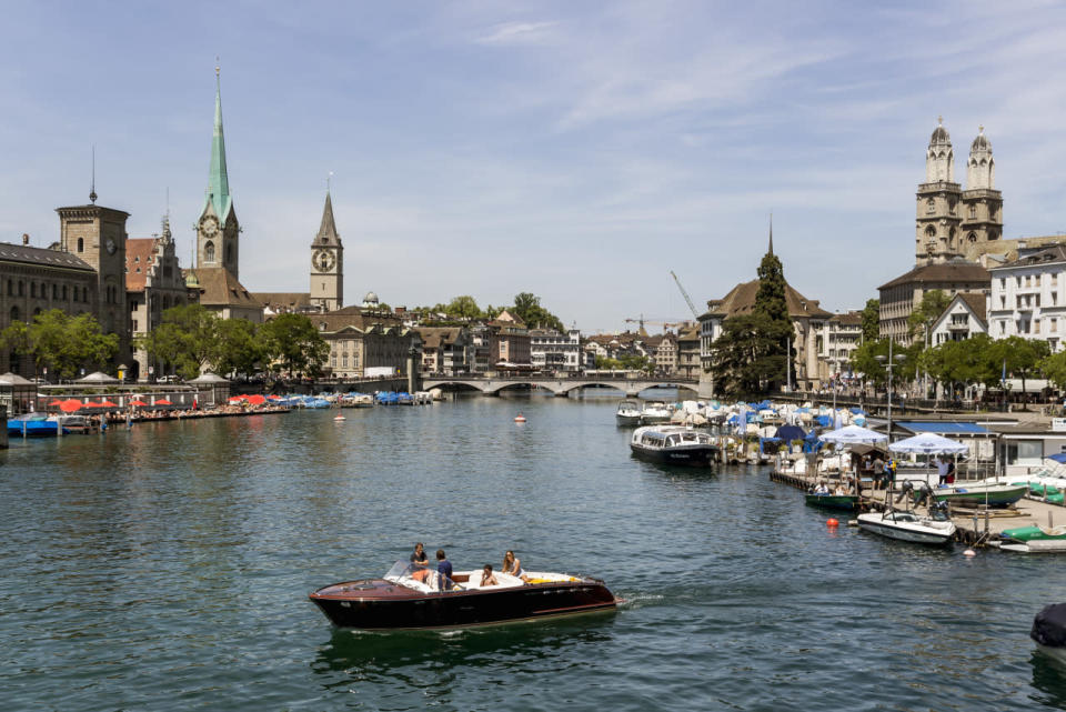 <p>It only has 400,000 residents by the Swiss city of Zurich, perched on the edge of Lake Zurich, is the second best city in the world to live in. (Rex)</p>