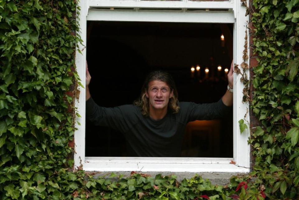 Tugay in a window, circa 2003.