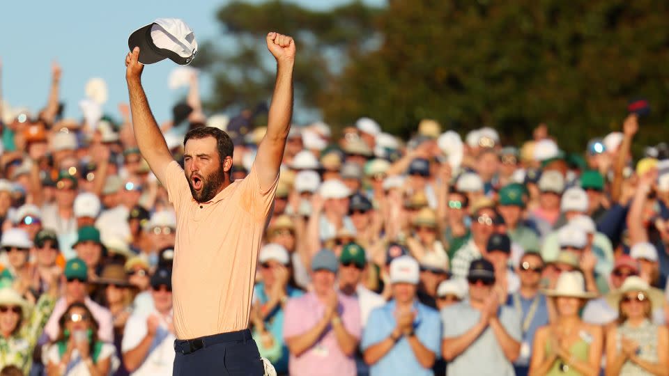 Scottie Scheffler celebrates his second Masters crown. - Andrew Redington/Getty Images