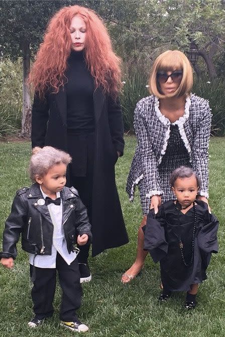 Kim Kardashian, North West, Joyce Bonelli, and Bonelli's Son (2014)