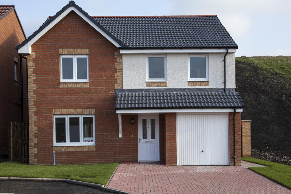 A new build a detached house. The latest research from property portal OpenBrix showed that the value of detached properties climbed by 6.8% annually in December across the country. Photo: Getty