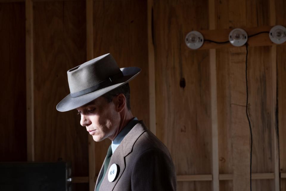 Cillian Murphy stars as J. Robert Oppenheimer in "Oppenheimer," Christopher Nolan's period thriller about the creation of the atomic bomb.