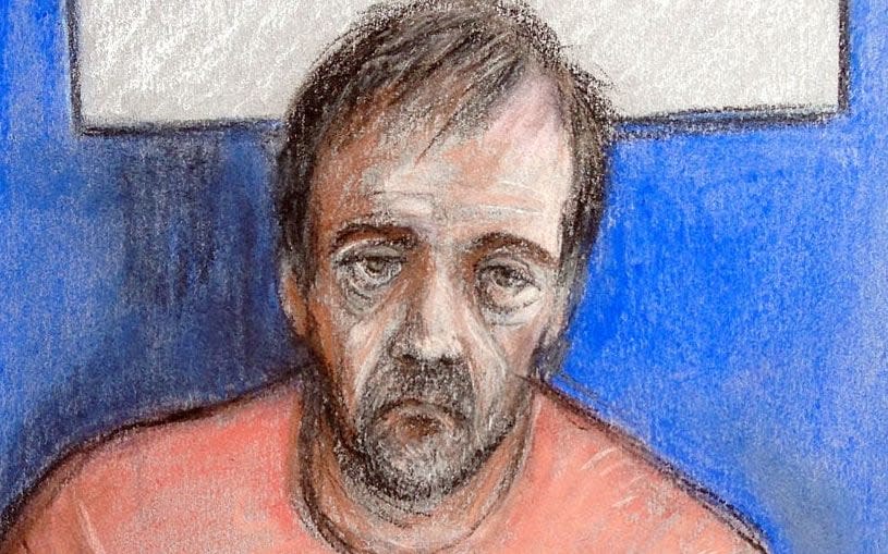 Darren Osborne, pictured in a court sketch, is accused of murder and attempted murder over the incident in north London - PA