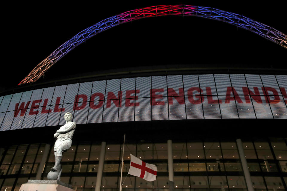 Wembley’s arch could be a different colour on July 15