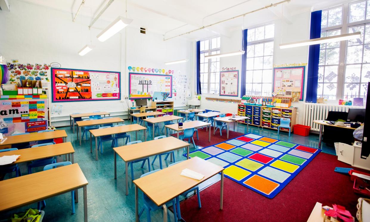 <span>A primary school in London, England.</span><span>Photograph: Graeme Robertson/The Guardian</span>