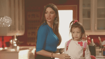 Sophia Vergara and Lily from "Modern Family."