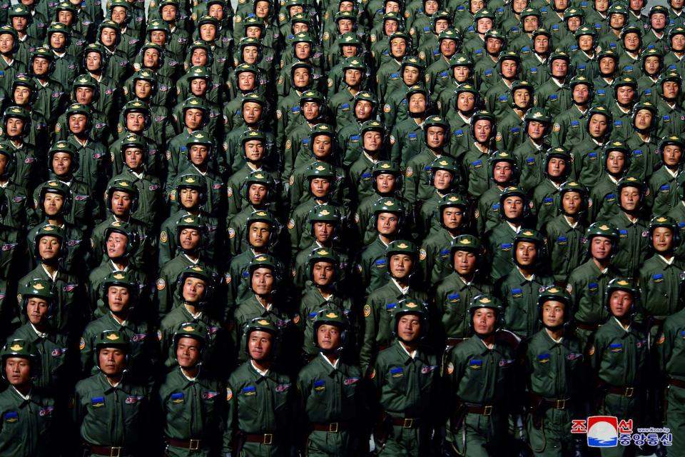 North Korea soldiers troops parade