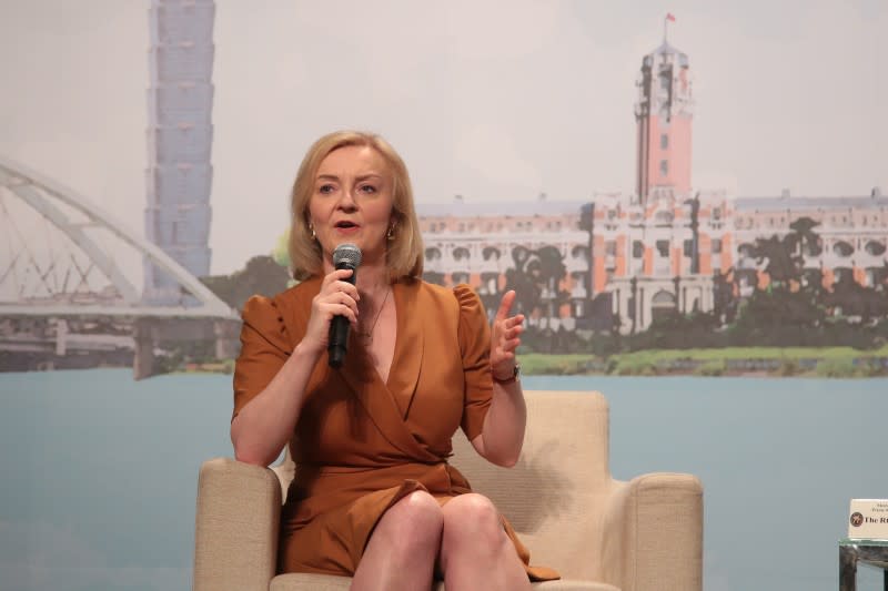 20230517-英國前首相特拉斯（Liz Truss）17日應遠景基金會邀請訪台演講。（顏麟宇攝）