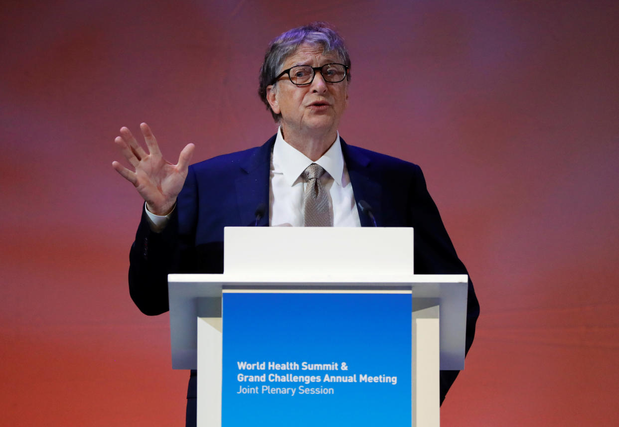 Bill Gates auf dem Weltgesundheitsgipfel 2018 in Berlin (Bild: Reuters/Fabrizio Bensch)