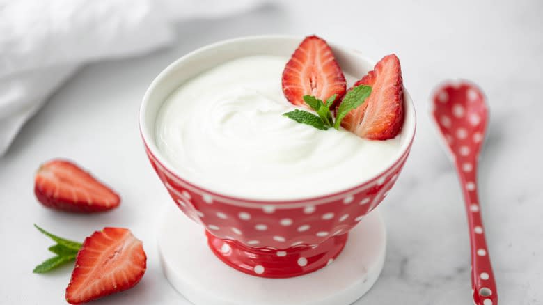 Bowl of Greek yogurt