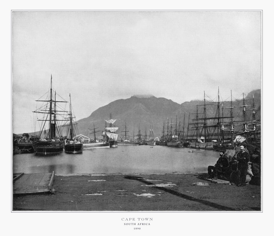 Antique African Photograph: Cape Town, South Africa, 1893. Source: Original edition from my own archives. Copyright has expired on this artwork. Digitally restored.