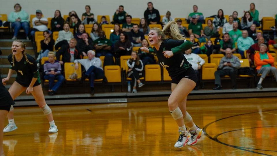 Badin junior Olivia Schmidt (14) was named an OHSVCA Division II all-state honorable mention.