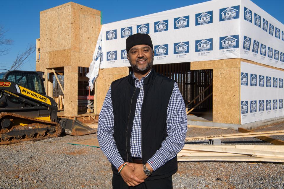  Sam Patel poses in front of the new Subway site on Eastgate Boluevard in Lebanon, Tenn., Tuesday, March 1, 2022. The Subway that Patel owns will replace the franchise that was in a building destroyed by the March 2020 tornado.