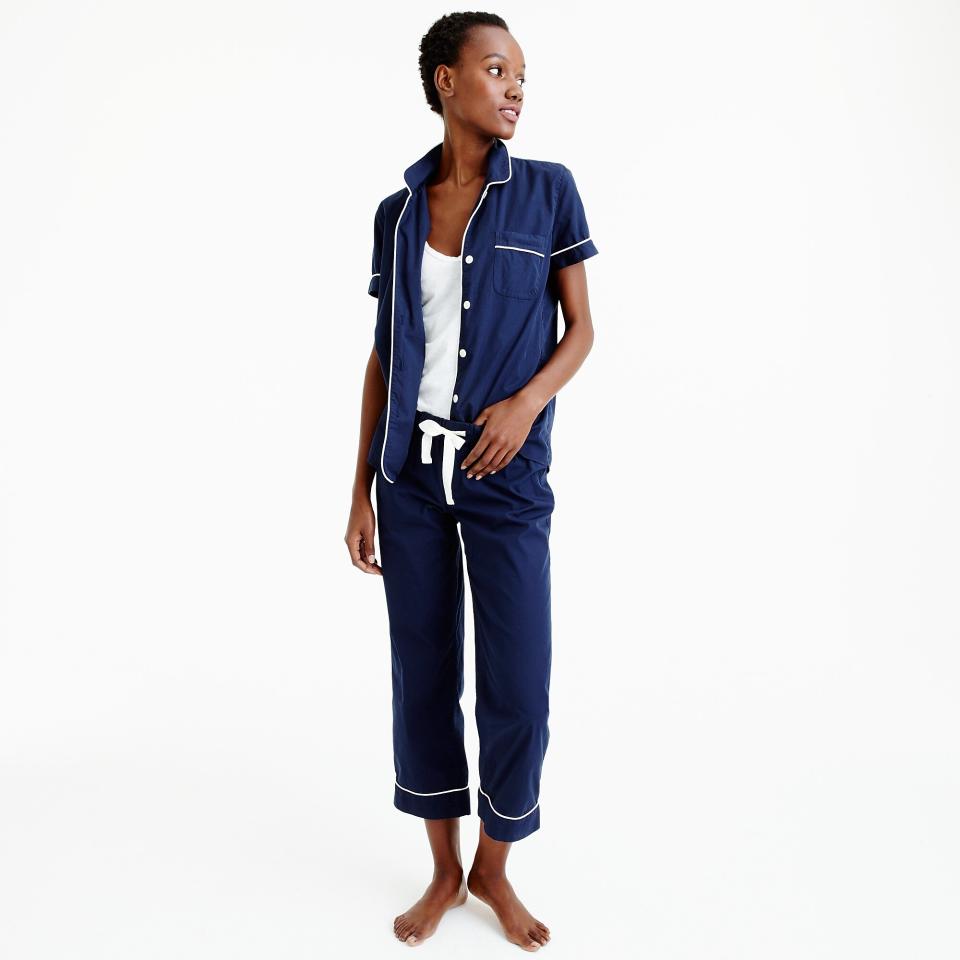 Vintage short-sleeve pajama set. Image via J. Crew.