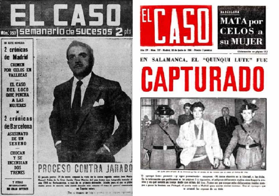 Portadas de El Caso. Imagen vía periodicosregalo.com