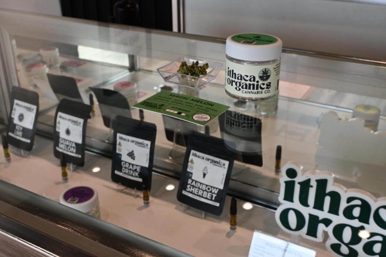 Ithaca Organics products on display inside Aspire.