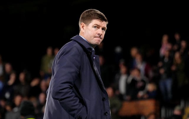 Steven Gerrard, pictured, distanced himself from a report stating he was considering a move for Mason Greenwood (John Walton/PA)