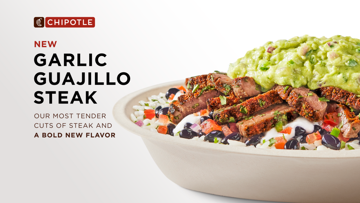 Chipotle Mexican Grill announced its new Garlic Guajillo Steak. (Courtesy: Chipotle)