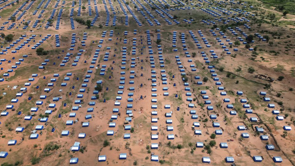 An aerial view of refugee camp of Sudanese people in Geneina in Darfur, on July 25, 2023. The Sudanese region has been a site of rampant violence. - Zohra Bensemra/Reuters