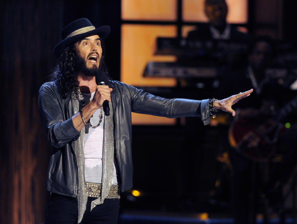 Paramount+ has removed Russell Brand content from its streaming services. (AP)