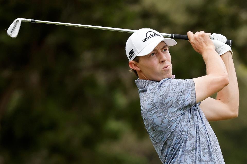 Matt Fitzpatrick hits an iron shot during the 2023 WGC Match Play