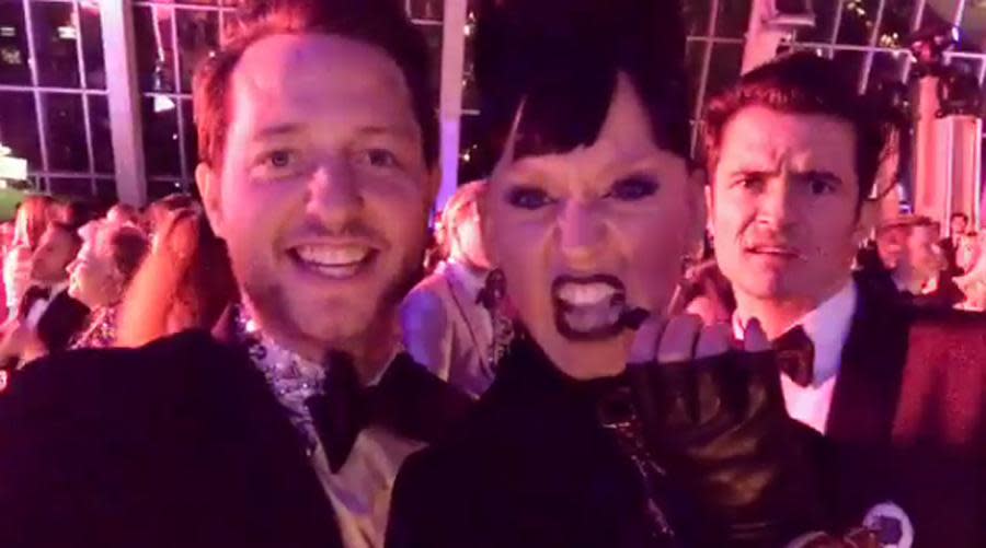 <b>Derek Blasberg:</b> "HOW MUCH FUN WAS 1999? @katyperry @chastainiac #metgala"