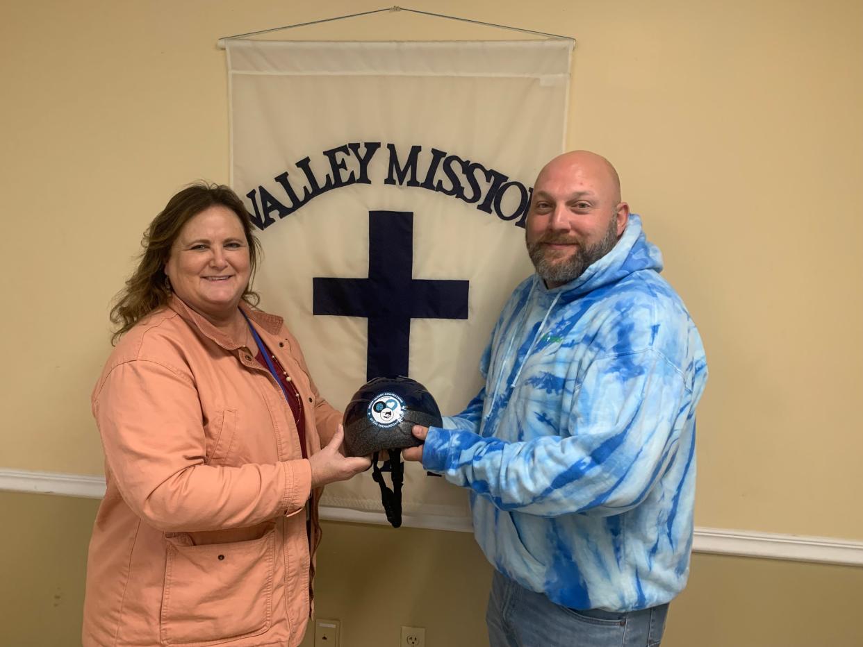Brain Injury Connections of the Shenandoah Valley, through the financial help of a matching community grant from Walmart, has given out over 90 helmets to local organizations, including the Valley Mission in Staunton, First Step, Mercy House and The Boys & Girls Club of Harrisonburg.