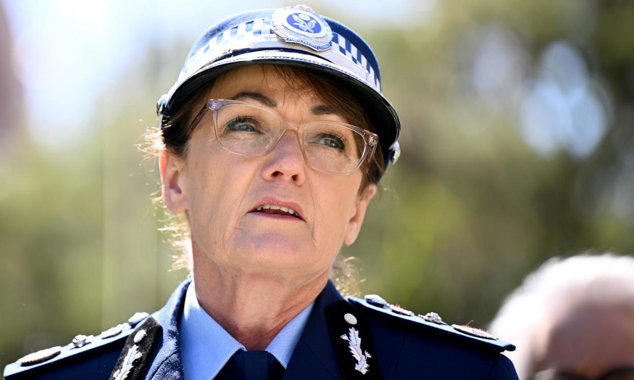 <span>The NSW police commissioner, Karen Webb, said it was never too late to open a cold case and repeated her apology for harm caused by police over the decades.</span><span>Photograph: Bianca de Marchi/AAP</span>