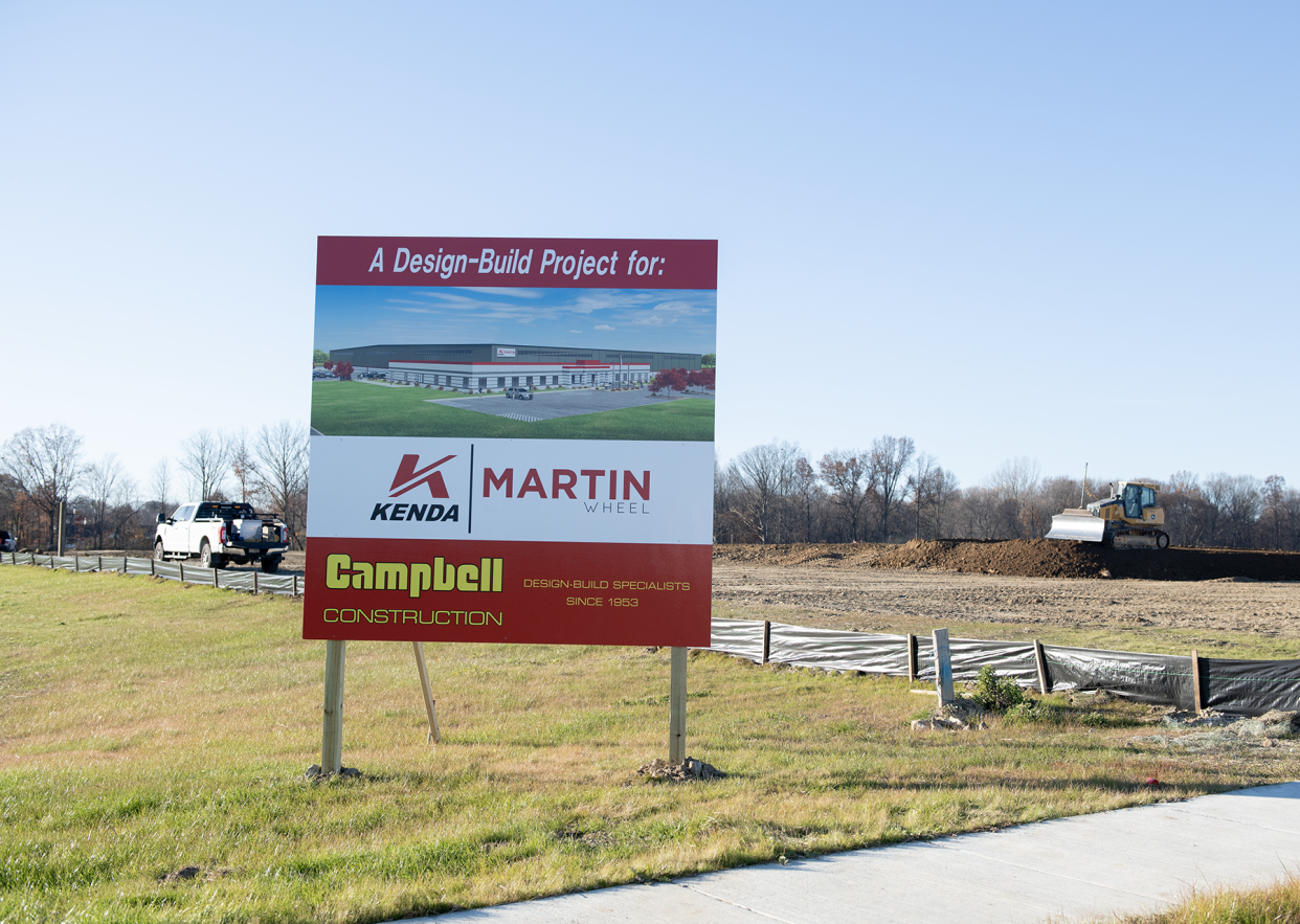 Martin Wheel is constructing a new manufacturing facility in the Maplecrest development in Brimfield.