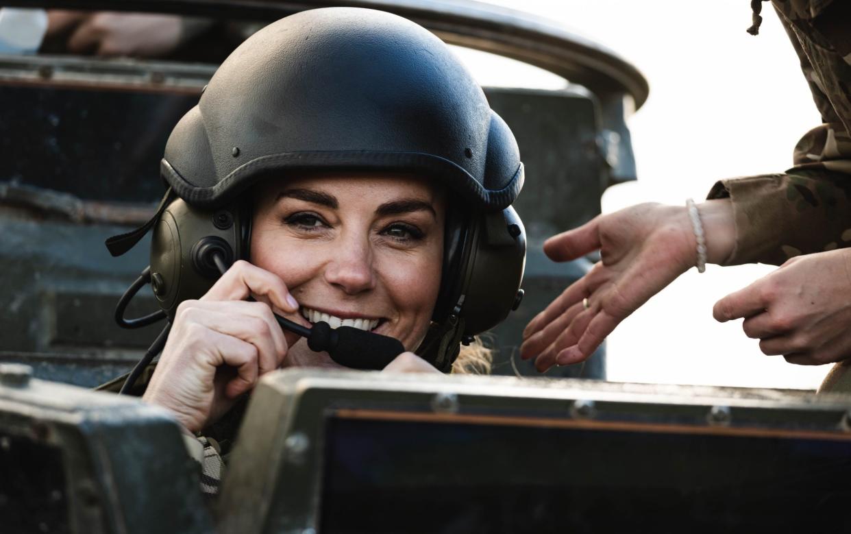 The Duchess of Cambridge during a visit to Pirbright Training Academy in Woking - Corporal Cameron Eden / British Army