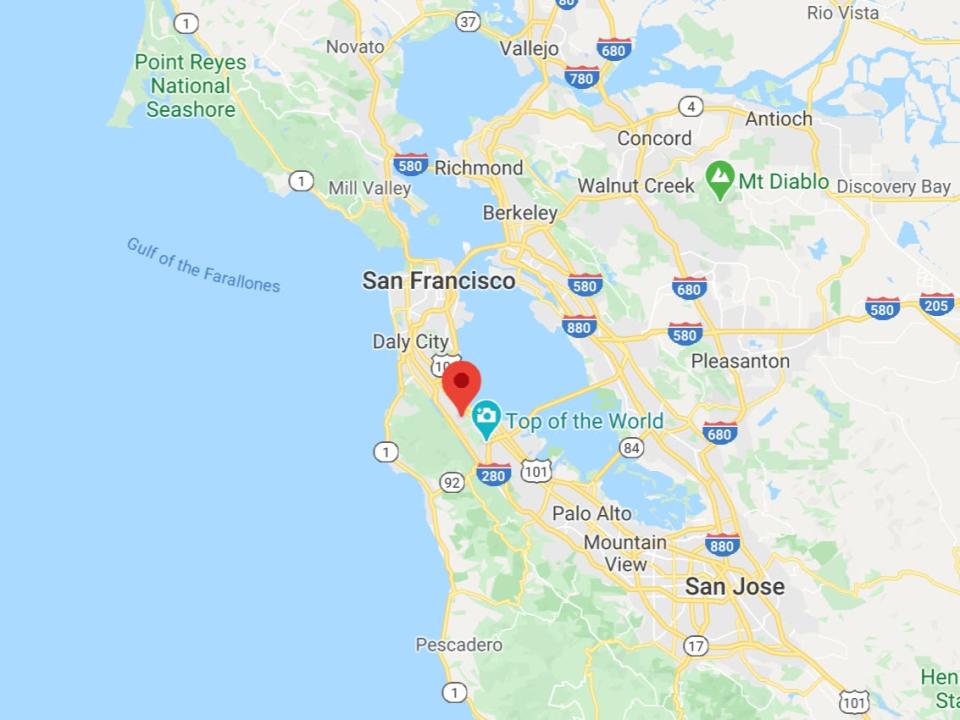 Hillsborough california elon musk map