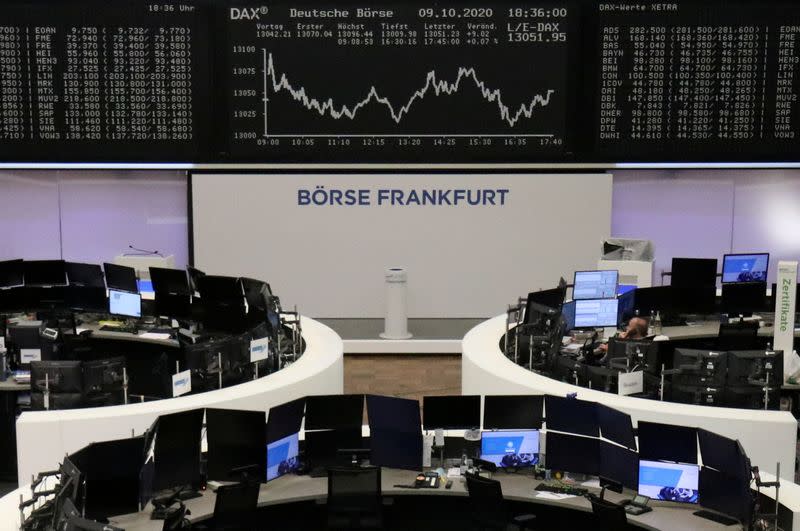 FILE PHOTO: The German share price index DAX graph at the stock exchange in Frankfurt