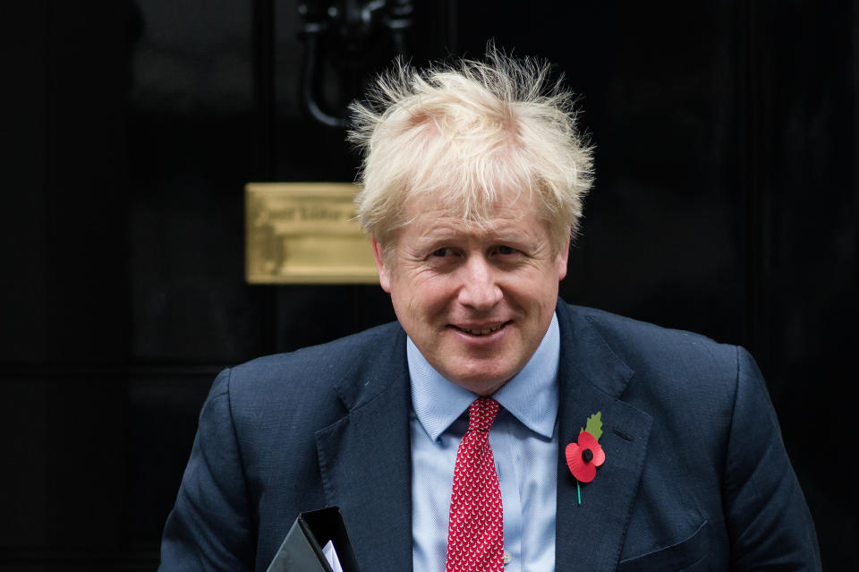 British Prime Minister Boris Johnson leaves 10 Downing Street. Photo: WIktor Szymanowicz/NurPhoto