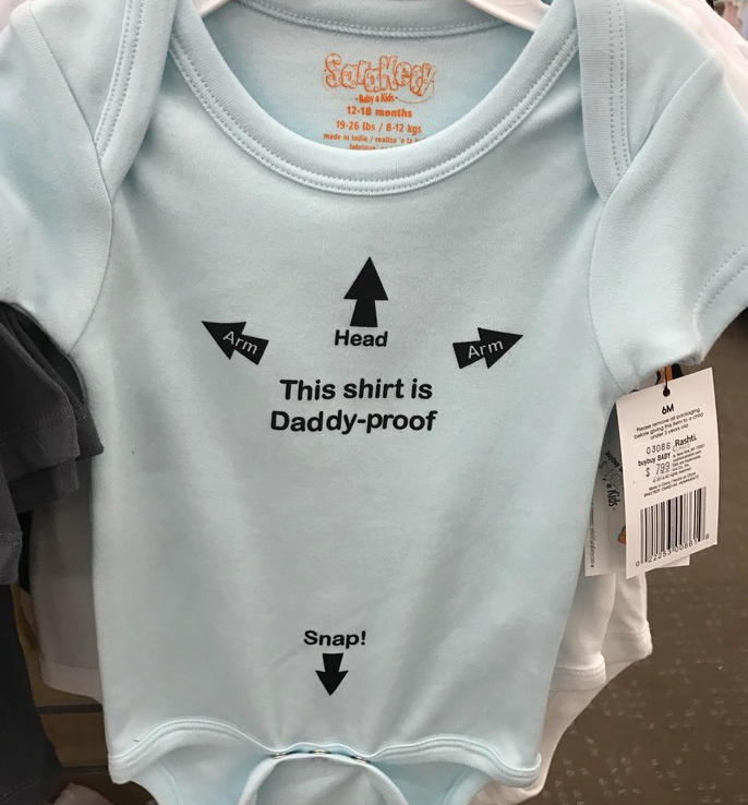 Dads aren't happy about this babygrow [Photo: Reddit/Voldermort_Putin]