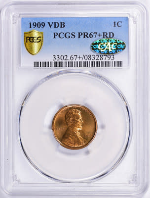 This Lincoln penny, specially made by the United States Mint in Philadelphia in 1909, was sold at auction by GreatCollections of Irvine, California for a record $365,625. (Photo courtesy of GreatCollections.)