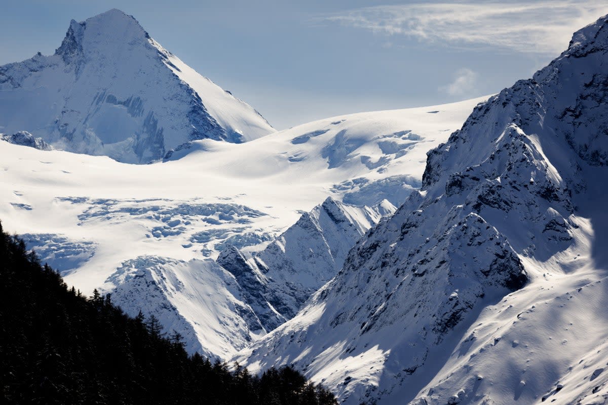 The Tete Blanche mountain snow field where five bodies were found (EPA)