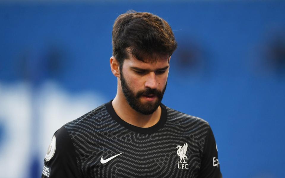Alisson in action for Liverpool at Brighton - Reuters