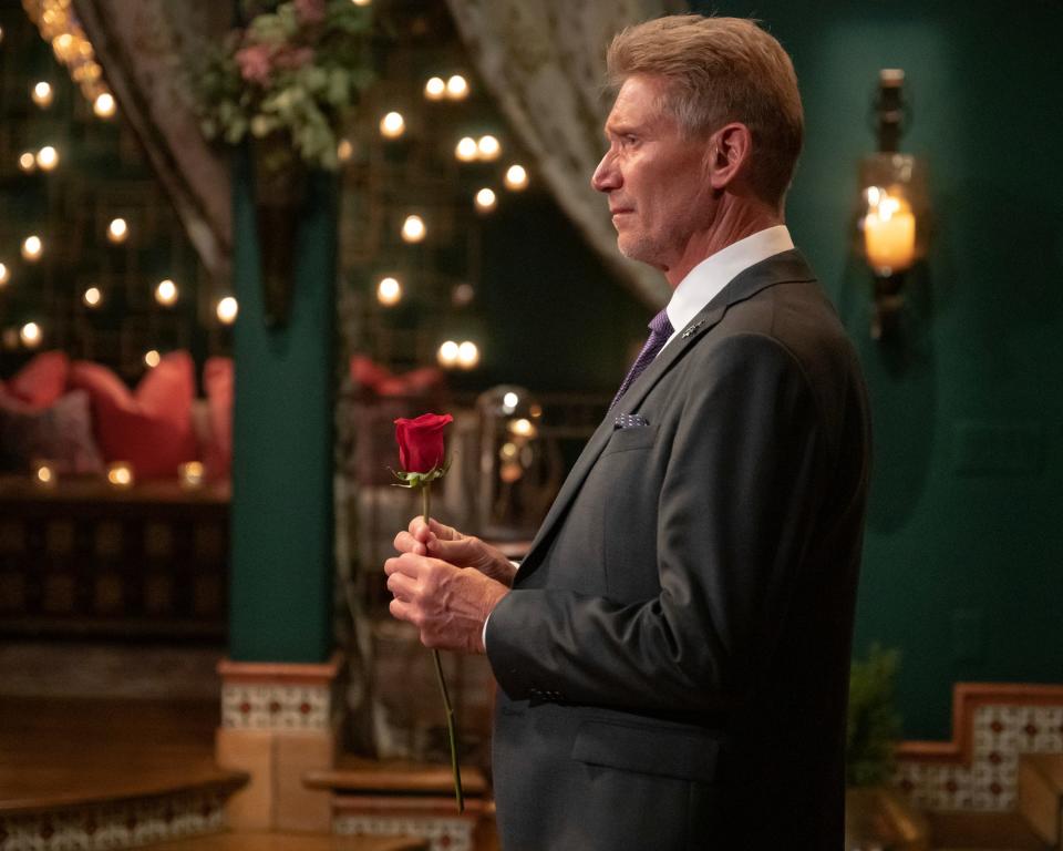 With only three roses remaining, the final six women face the possibility that their fairy tale with Gerry Turner may not have a happy ending, and Gerry must make his toughest decisions yet on Episode 5 of "The Golden Bachelor."