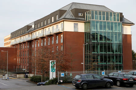 A general view shows the Cliniques de l'Europe Sint-Elisabeth hospital where Democratic Republic of Congo's veteran opposition leader Etienne Tshisekedi died yesterday, in Brussels, Belgium, February 2, 2017. REUTERS/Francois Lenoir