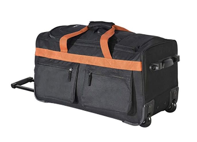 Olympia 8 Pocket Rolling Duffel Bag. (Photo: Amazon)