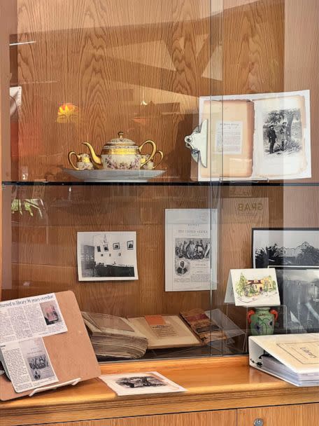 PHOTO: “A History of the United States” by Benson Lossing, sits in a display case at the St. Helena Public Library. (St. Helena Public Library)