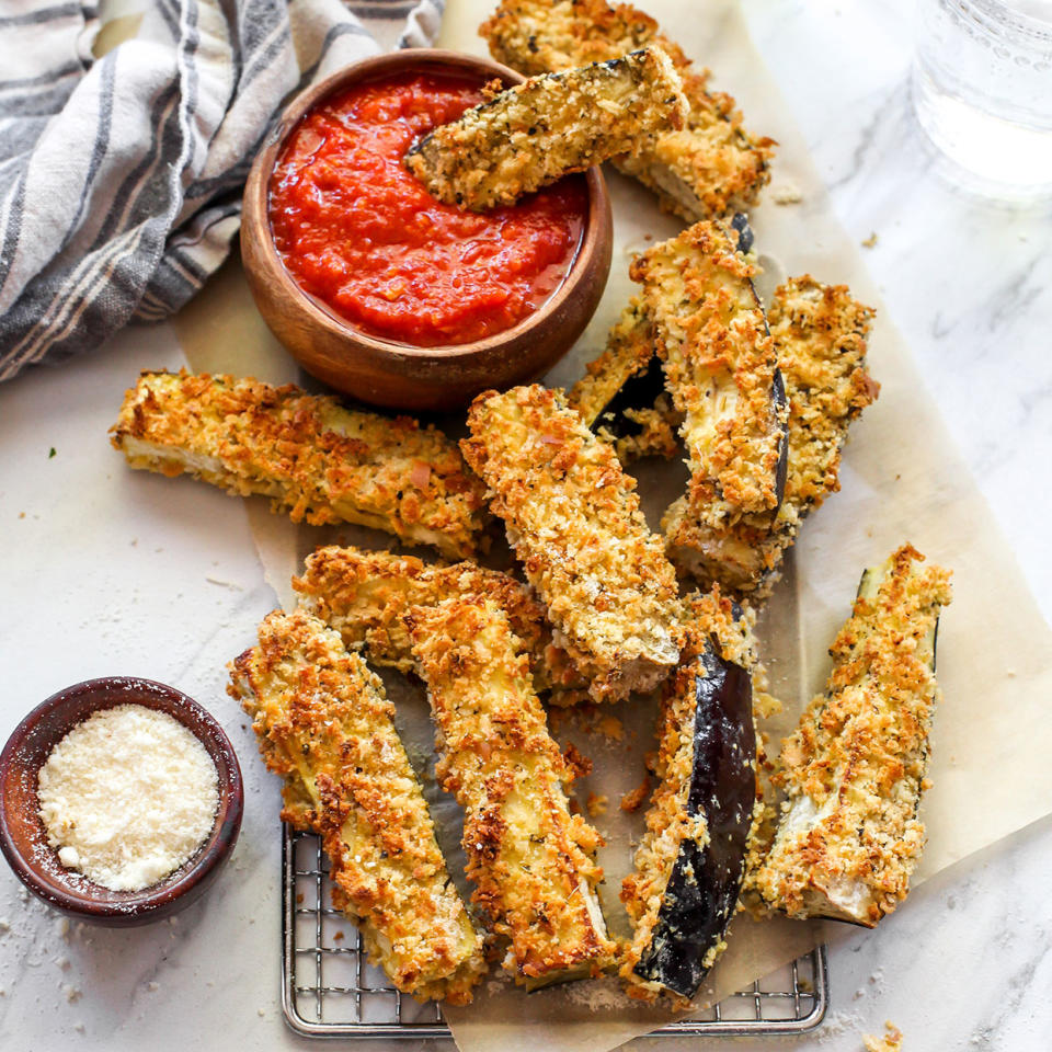 Crispy Eggplant Parmesan Fries