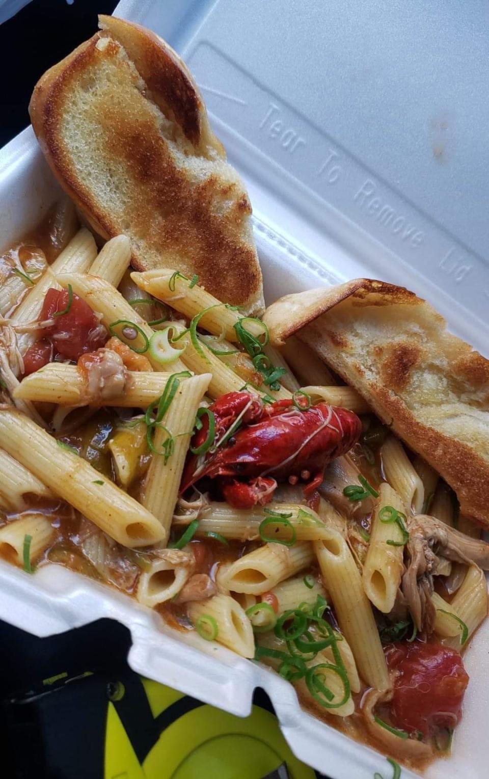 Among the menu items at Randeez Nutz Express was Gumbo Pasta. The restaurant closed earlier this month after a year in business.