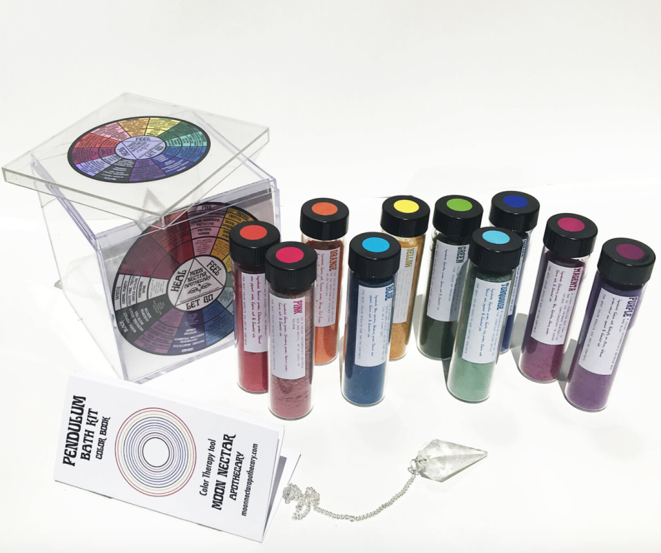 Moon Nectar Apothecary's Pendulum Color Wheel Bath Kit