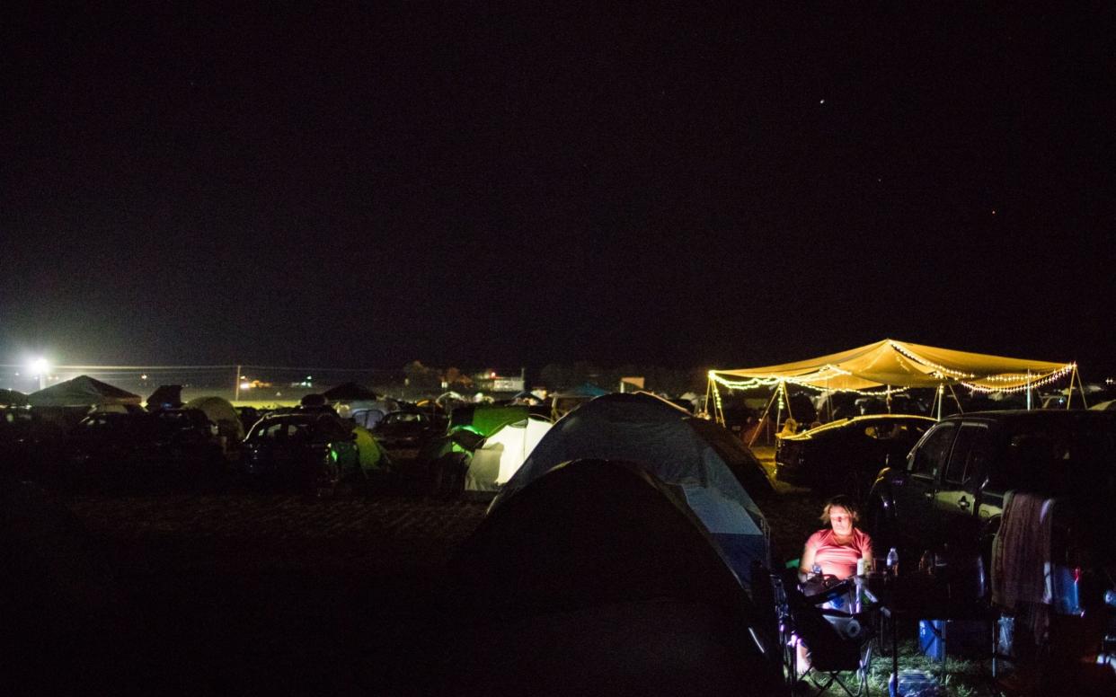 Total solar eclipse enthusiasts gather in Madras, Oregon - AFP