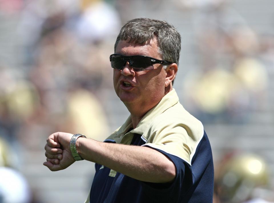 We're thinking Georgia Tech coach Paul Johnson didn't proofread those t-shirts (Getty). 