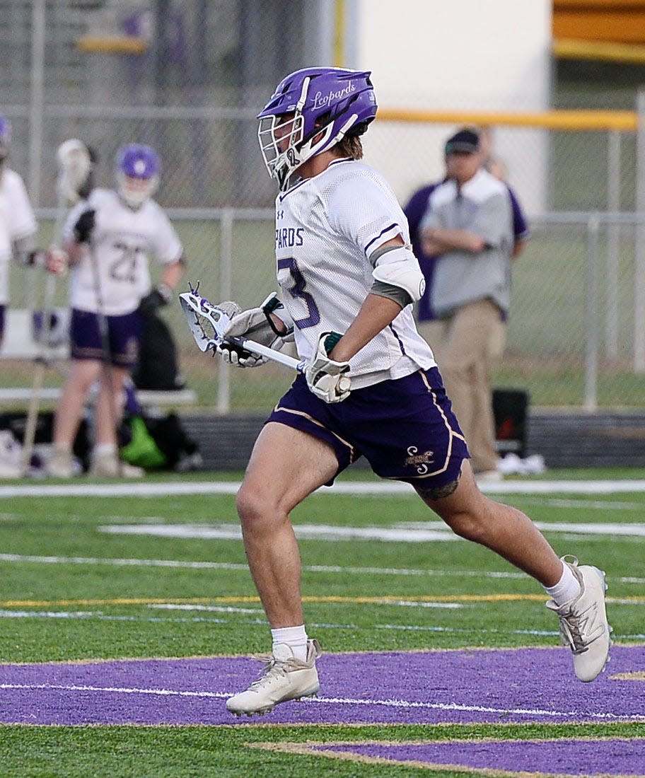 Smithsburg's Isaac Rhoderick had three goals and an assist in the Leopards' 12-9 victory over Middletown in the 1A West Region II final.