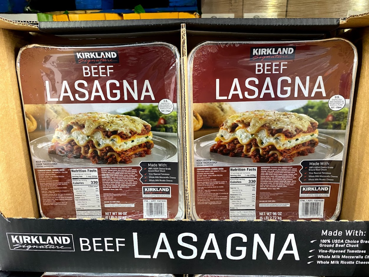 Kirkland Signature Beef Lasagna Costco