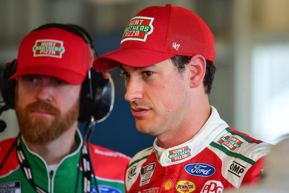 Mar 8, 2024; Avondale, Arizona, USA; NASCAR Cup Series driver Joey Logano (22) during Cup Series practice at Phoenix Raceway. Mandatory Credit: Gary A. Vasquez-USA TODAY Sports