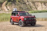 <p>The four-door Bronco Outer Banks model gets kitted out to go to the fishing hole.</p>